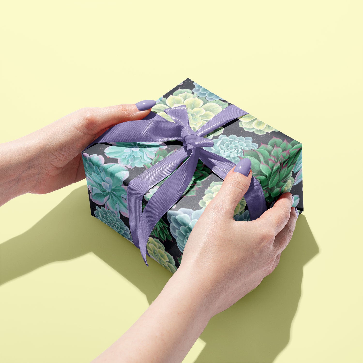 succulent wrapping ideas Dark Grey Succulent Wrapping Paper – Talking of Plants